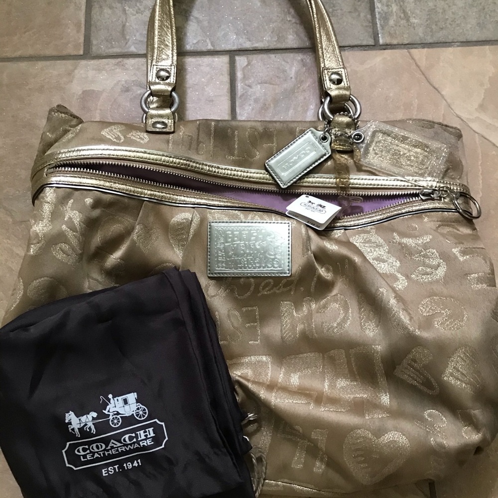 Coach poppy tote